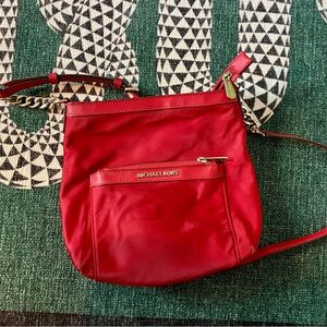 Michael Kors Red Nylon Crossbody Bag